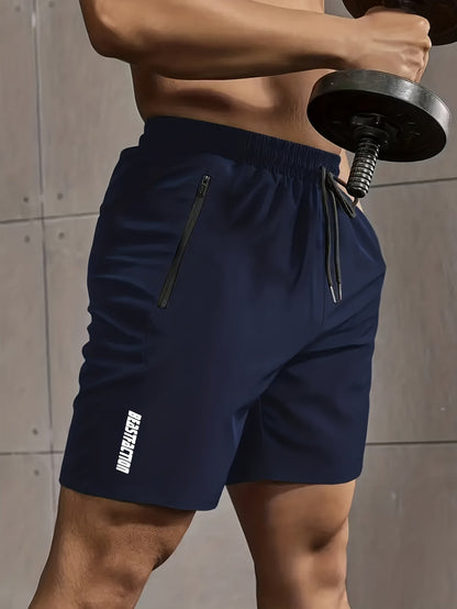 Korte sportbroek voor heren in fitnessstijl met ritszakken - Ideaal voor training en sportschool