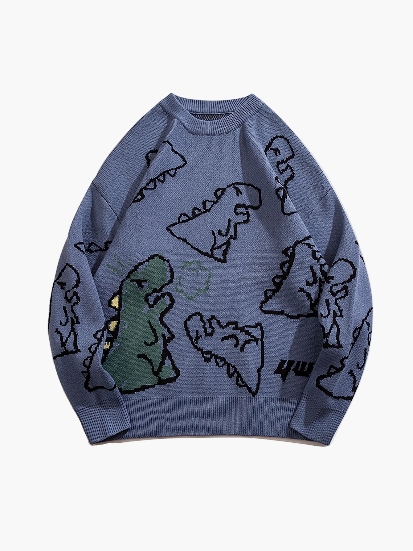 Pull-over décontracté motif dinosaure pour homme adolescent – style streetwear tendance