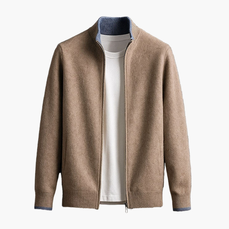 Veste zippée style casual pour homme, élégance moderne et polyvalente