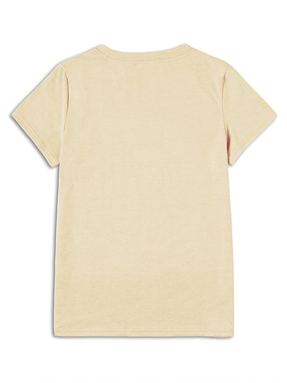 T-shirt donna stile casual con stampa floreale artistica per primavera ed estate