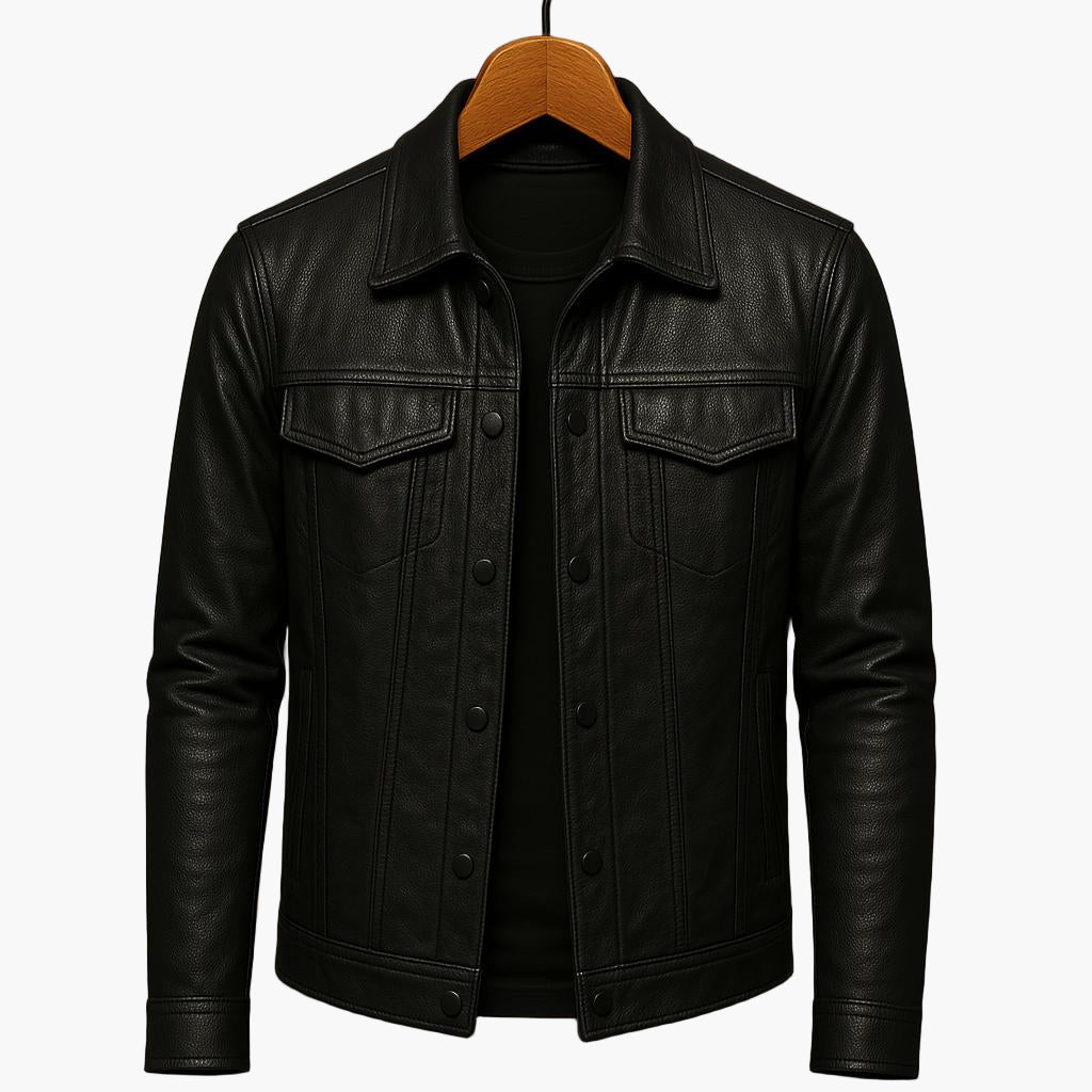 Veste homme style moto coupe moderne pour look urbain et élégant