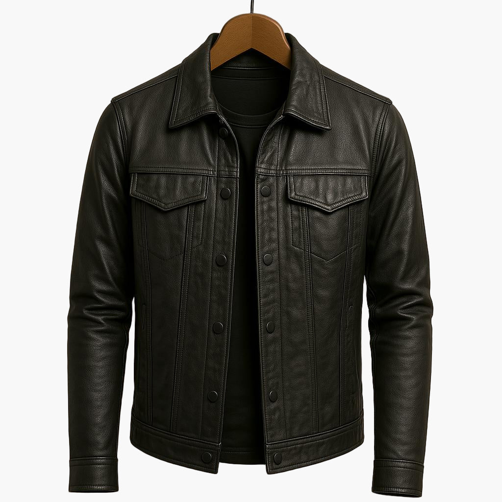 Veste homme style moto coupe moderne pour look urbain et élégant
