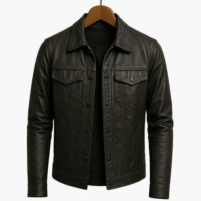 Veste homme style moto coupe moderne pour look urbain et élégant
