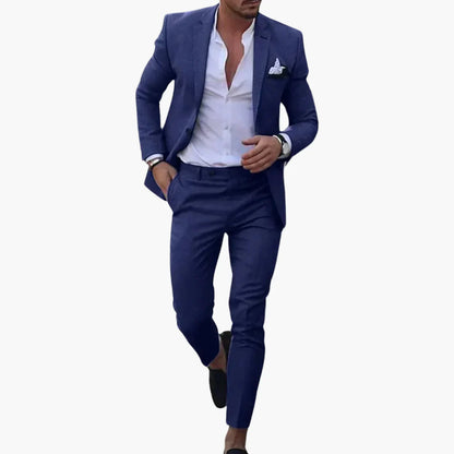 Elegant herredragt med slim fit i afslappet stil til events og forretning