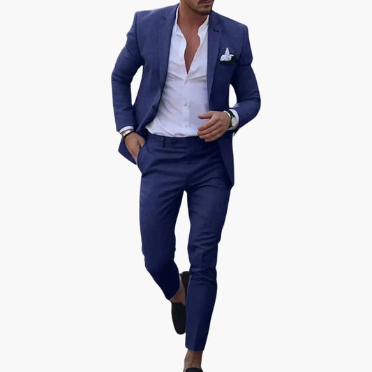Costume homme élégant coupe slim style décontracté pour événements et affaires