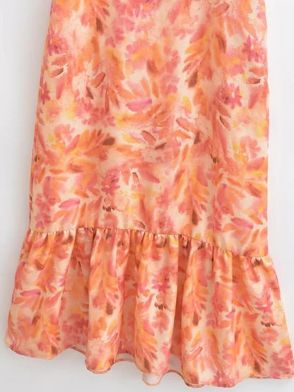 Robe longue femme style bohème à volants, sans manches, élégante pour l'été et occasions spéciales