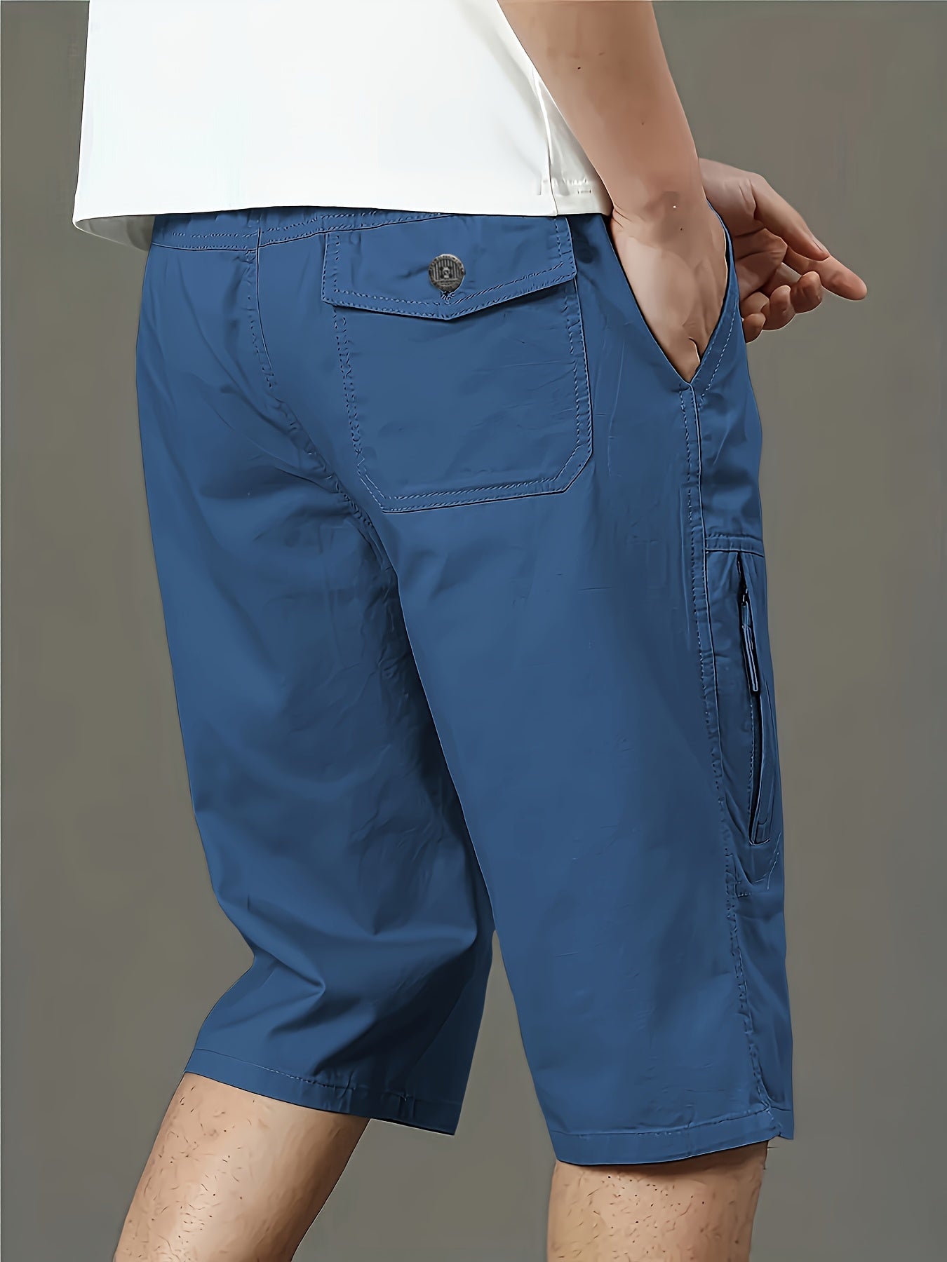Short bermuda décontracté pour homme style outdoor avec poches zippées - idéal quotidien et loisirs