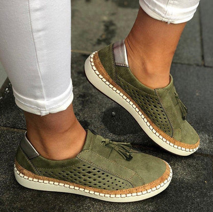 Chaussures confort femme à enfiler style décontracté coréen – mocassins légers à semelle plate pour loisirs et quotidien