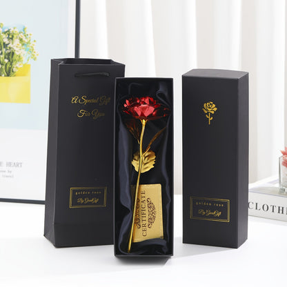Rosa decorativa in confezione regalo – Idea regalo romantica per donna – Oggetto d’ornamento elegante