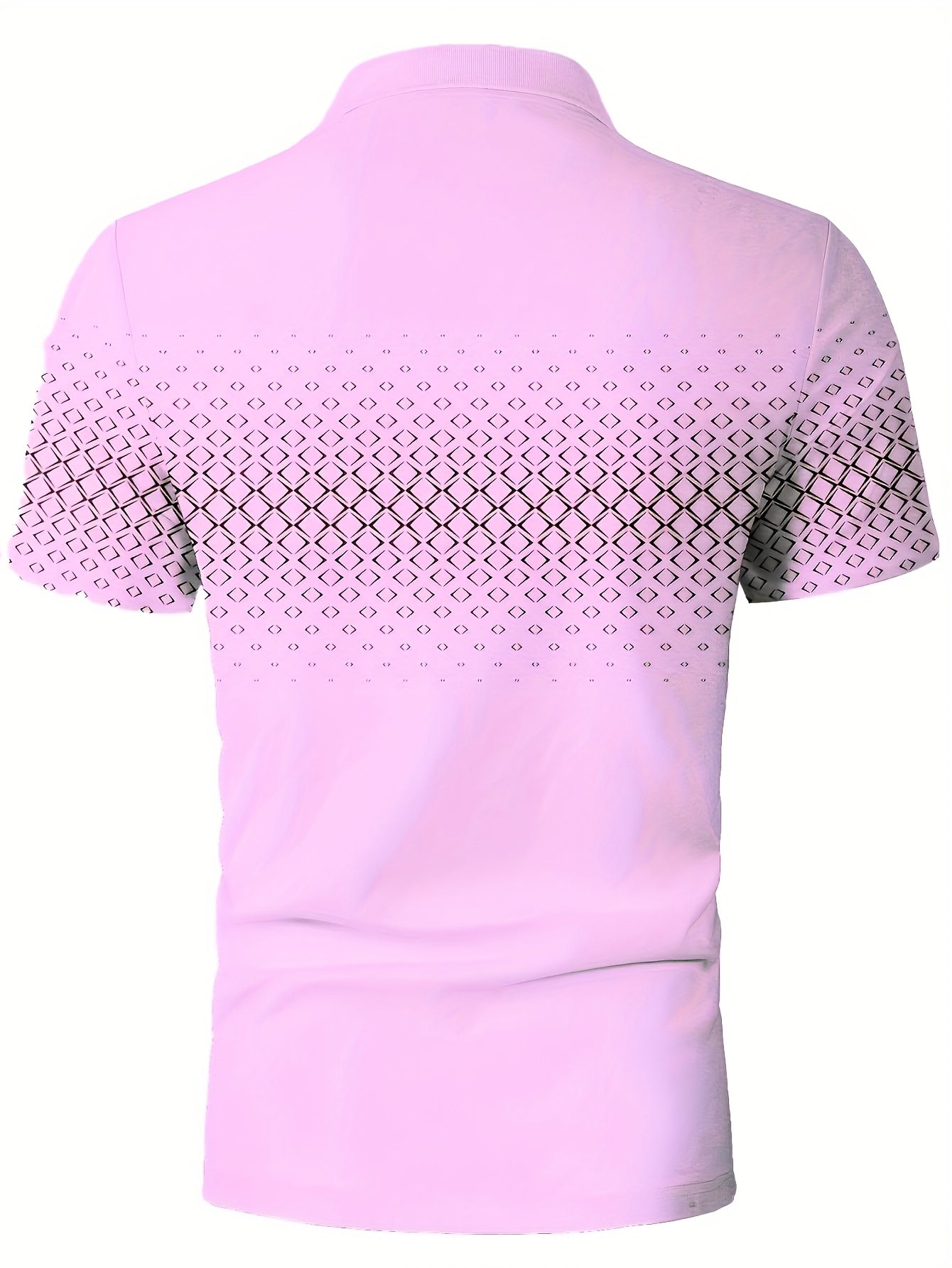 Polo Homme Mode Décontractée à Motif Géométrique pour Été
