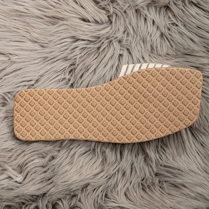 Sandales plates à enfiler style décontracté pour femme – Look estival chic et rayé