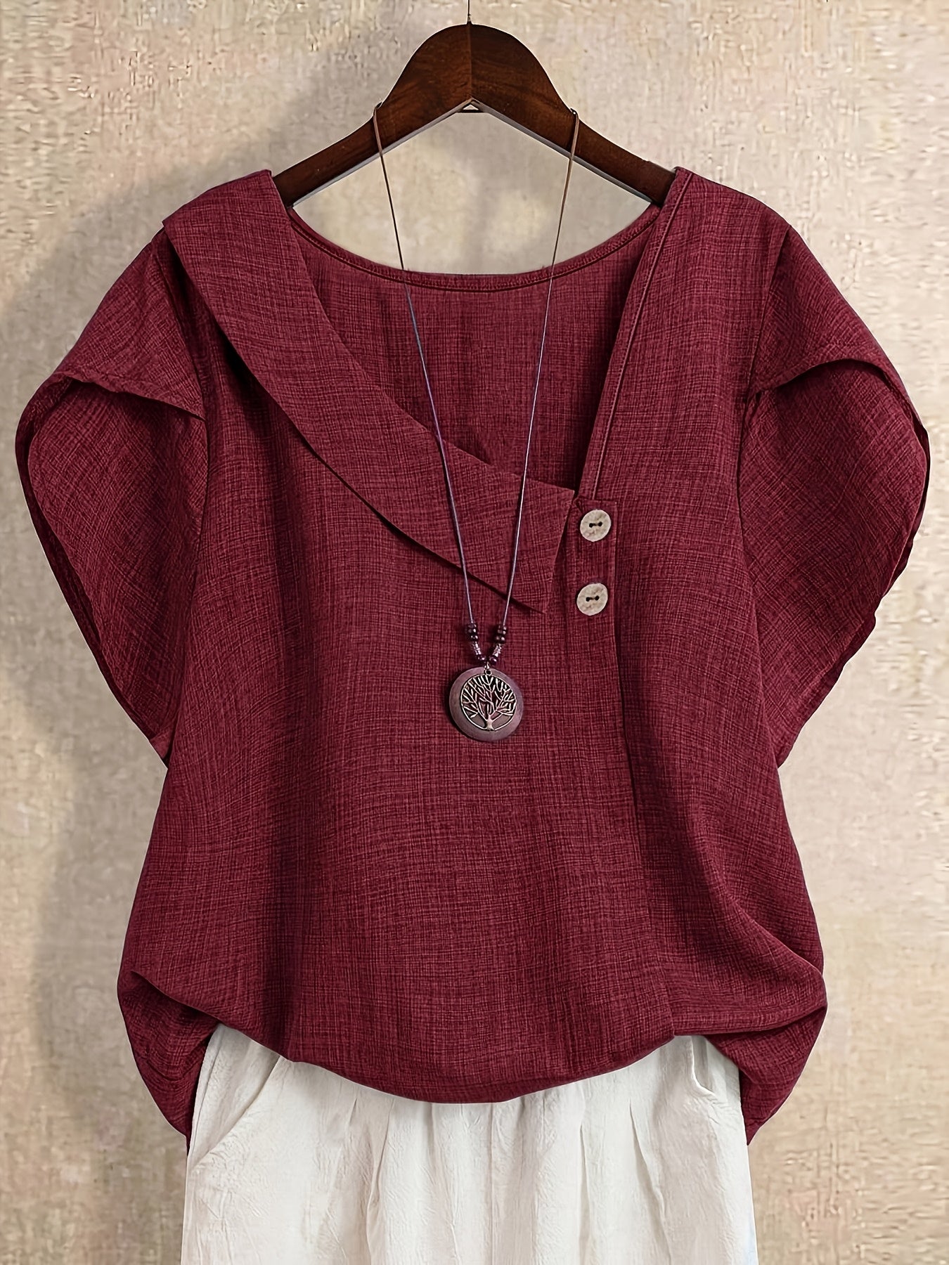 Blouse Tuniek Dames Asymmetrische Stijl Casual Elegant