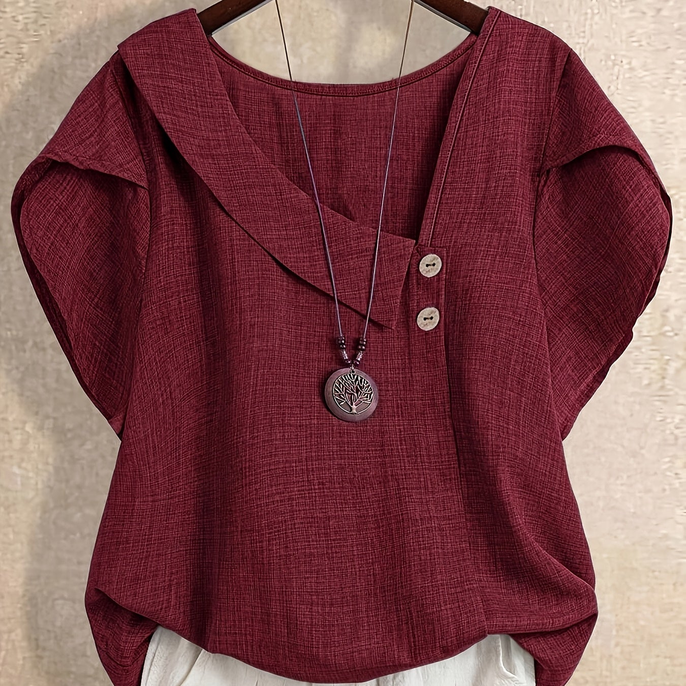 Blouse Tuniek Dames Asymmetrische Stijl Casual Elegant