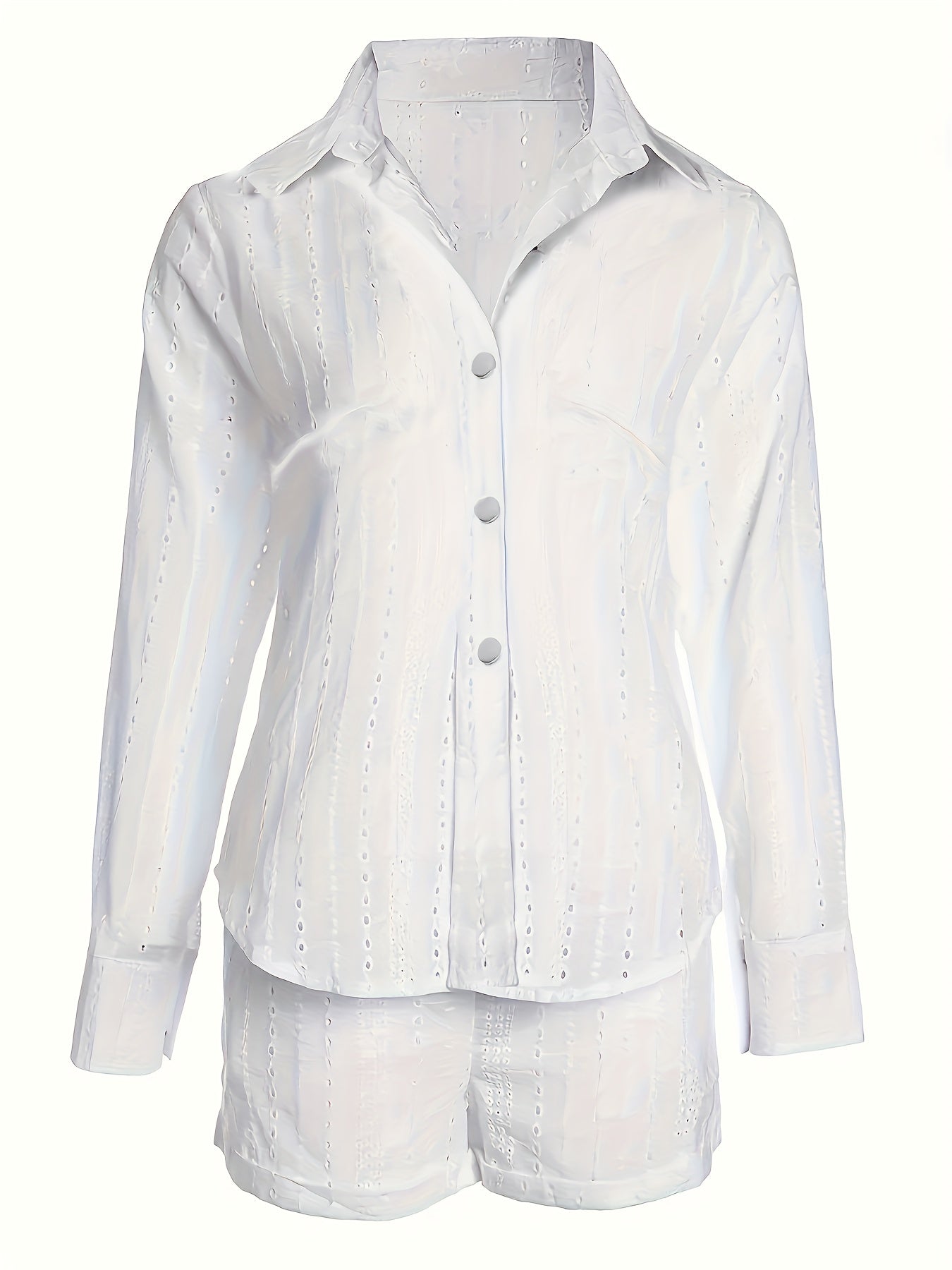 Ensemble chemise et short femme style vacances chic décontracté pour l'été
