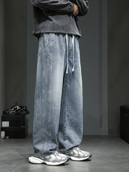 Jean large coupe ample pour homme style urbain décontracté