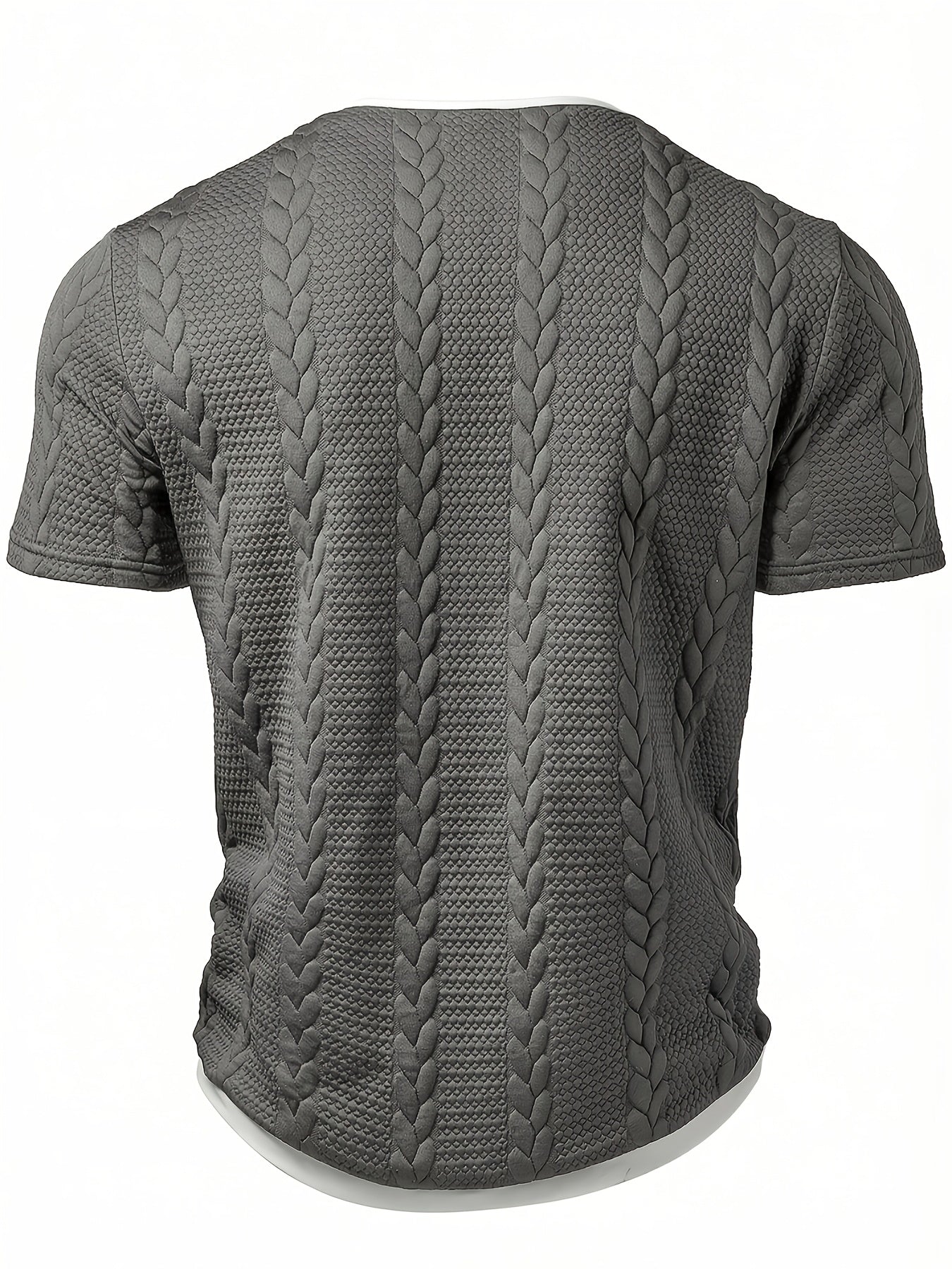 T-shirt homme col rond style torsadé décontracté pour loisirs et sorties