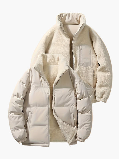Veste réversible homme style casual chaude pour automne/hiver