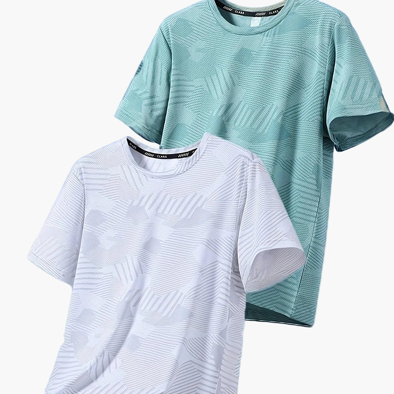 Camiseta casual para hombre estilo tropical transpirable de manga corta - Pack de 2, ideal para el verano
