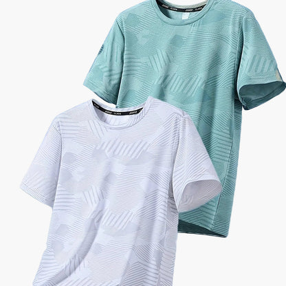 Camiseta casual para hombre estilo tropical transpirable de manga corta - Pack de 2, ideal para el verano