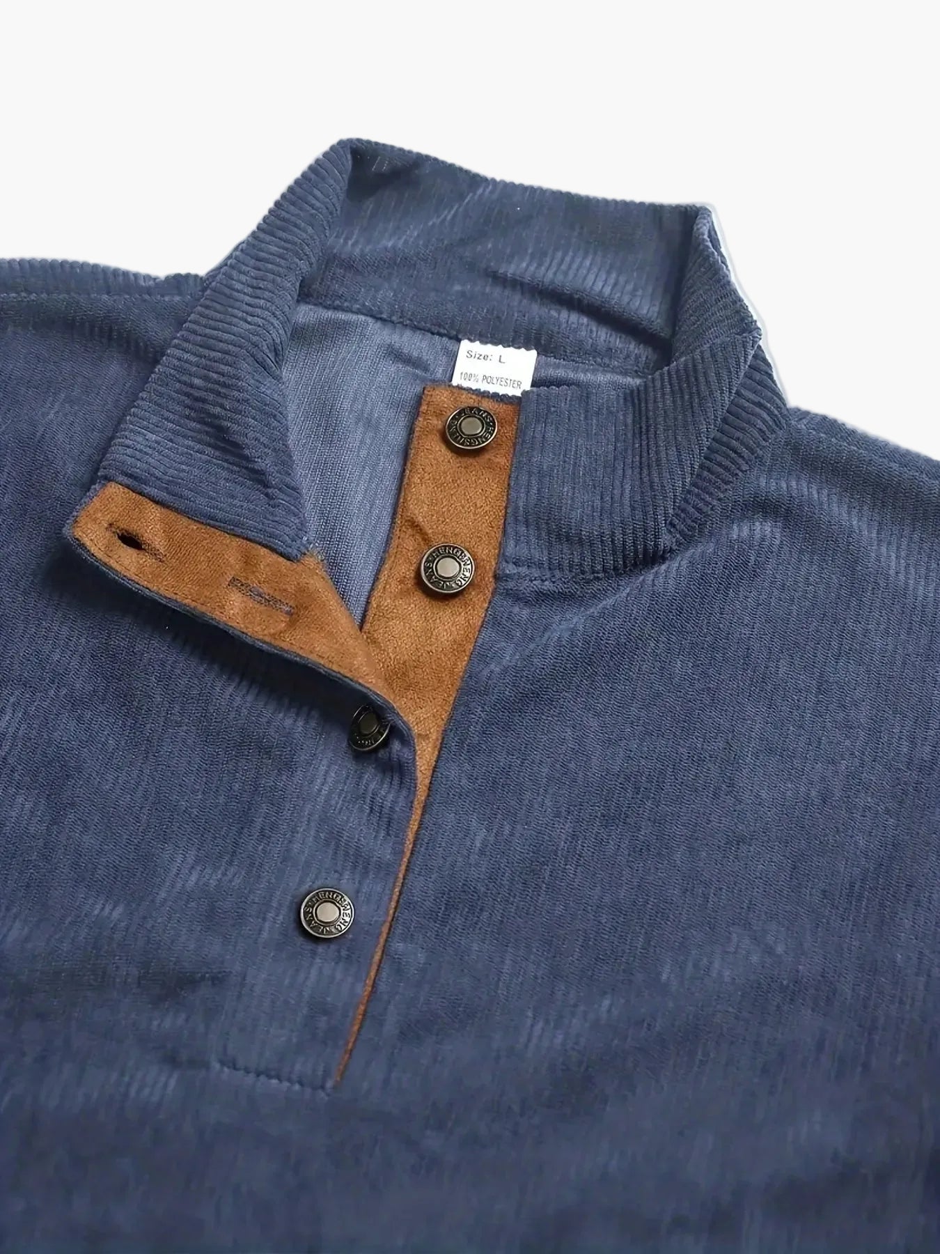 Ensemble de survêtement décontracté pour homme, style automne/hiver, col à boutons et pantalon cargo