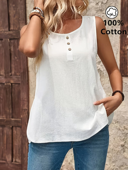 Débardeur décontracté femme sans manches style bohème chic pour l'été