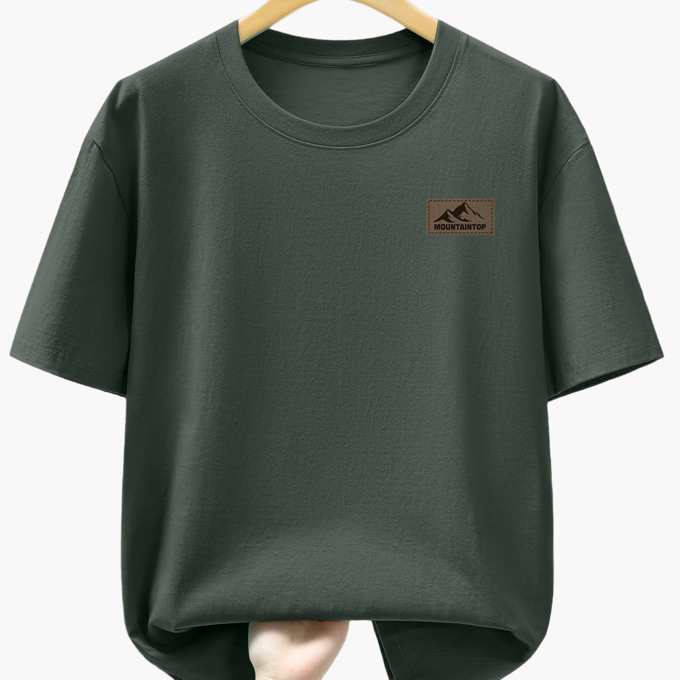 Casual men's T-shirt with mountain print, sporty style – Ideal for leisure and weekends