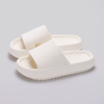 Marion – Chaussons Maison Antidérapants à Rayures Rhombiques