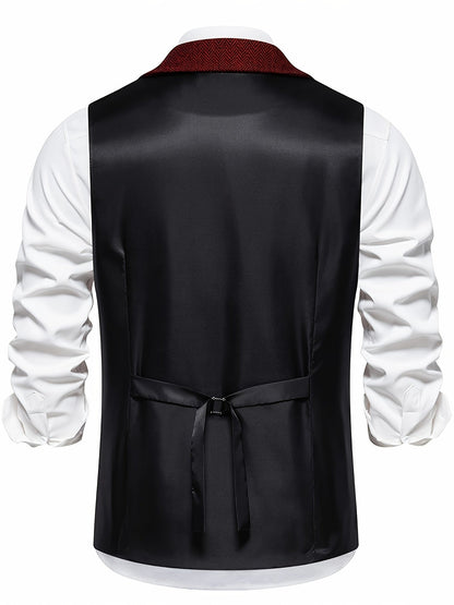 Gilet Homme Élégant Style Vintage pour Tenue Habillée ou Décontractée