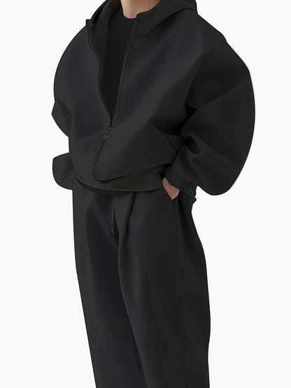 Ensemble de survêtement homme style décontracté sport avec capuche - idéal pour loisirs et sports d’automne hiver