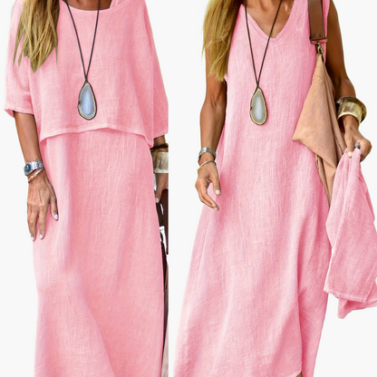 Robe Longue Bohème Décontractée Deux Pièces Femme Printemps Été