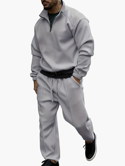 Survêtement décontracté pour homme avec sweat zippé – Style urbain polyvalent