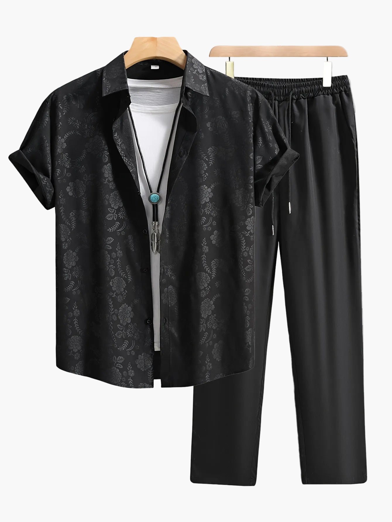 Chemise à motifs floraux style décontracté pour homme – Idéale pour la ville et les sorties tendance