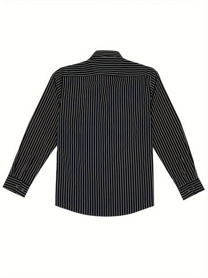 Camisa de rayas estilo casual para hombre – Ideal para salidas y ocasiones informales
