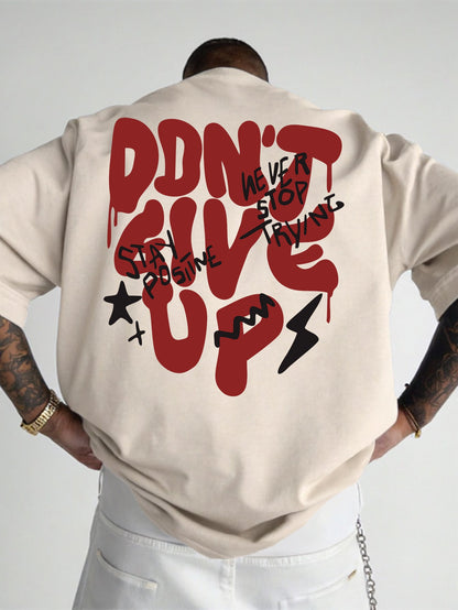 Heren T-shirt streetwear met motief en motiverende grafische print voor dagelijks gebruik
