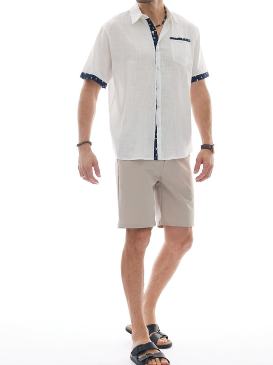 Men's casual short-sleeve shirt – Stylish summer look, perfect for outings and vacations
