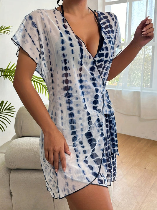 Vestido cruzado para mujer estilo playa chic – ideal para vacaciones y salidas a la playa