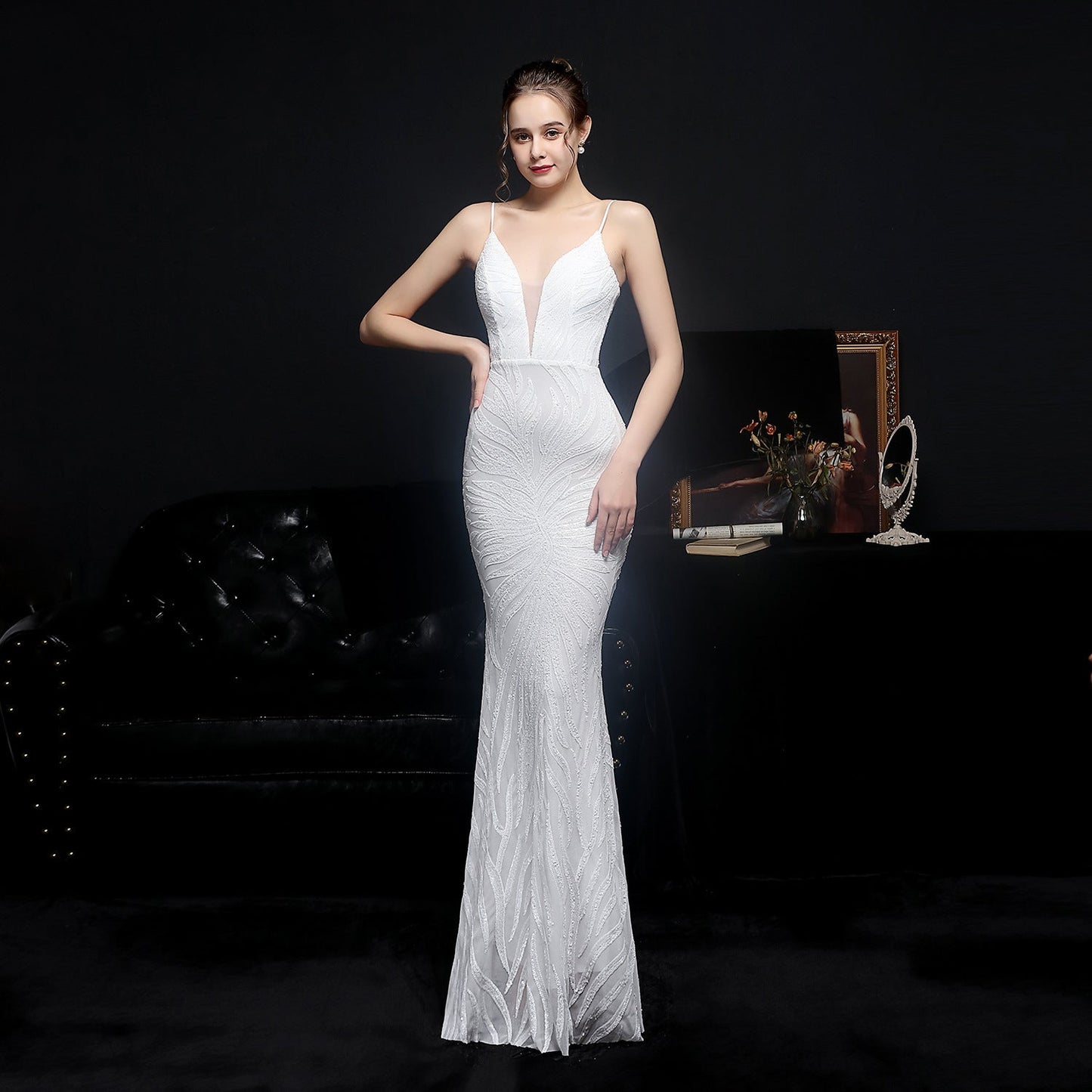 Helen – Robe de soirée en sequins sirène