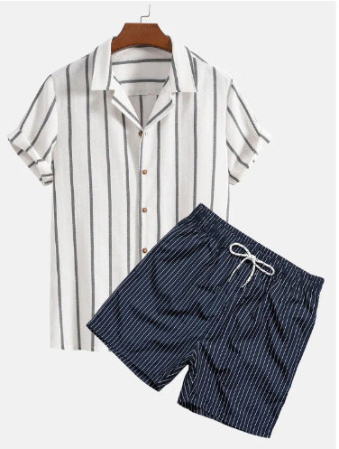 Ensemble Décontracté Homme Style Graphique Chemise à Manches Courtes et Short Été