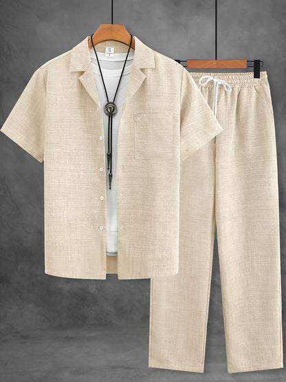 Casual herenset met korte mouwen – Moderne stijl, ideaal voor elke gelegenheid