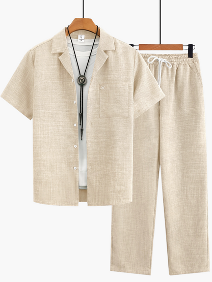 Casual herenset met korte mouwen – Moderne stijl, ideaal voor elke gelegenheid