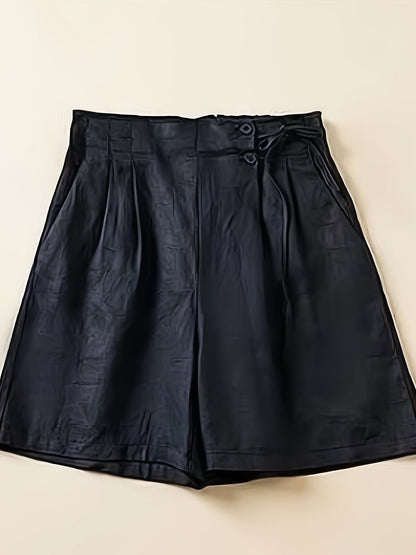 Shorts vita alta donna taglio ampio stile casual estivo