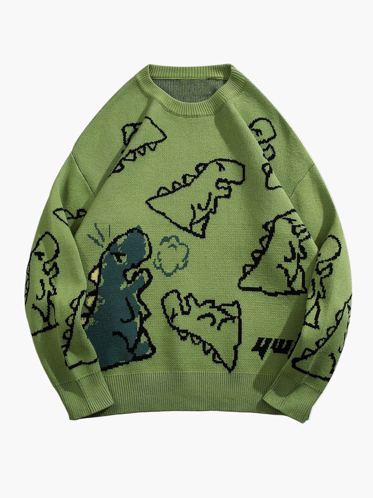 Pull-over décontracté motif dinosaure pour homme adolescent – style streetwear tendance