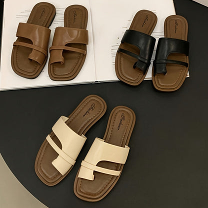 Sandali bassi casual da donna, stile chic, ideali per l'estate