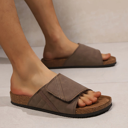 Sandales décontractées pour homme à enfiler avec semelle ergonomique – Idéal usage quotidien et détente