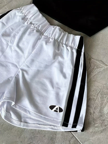 Trendy dames sportset in twee delen met atletische stijl - Korte top en bijpassende short voor fitness en vrije tijd