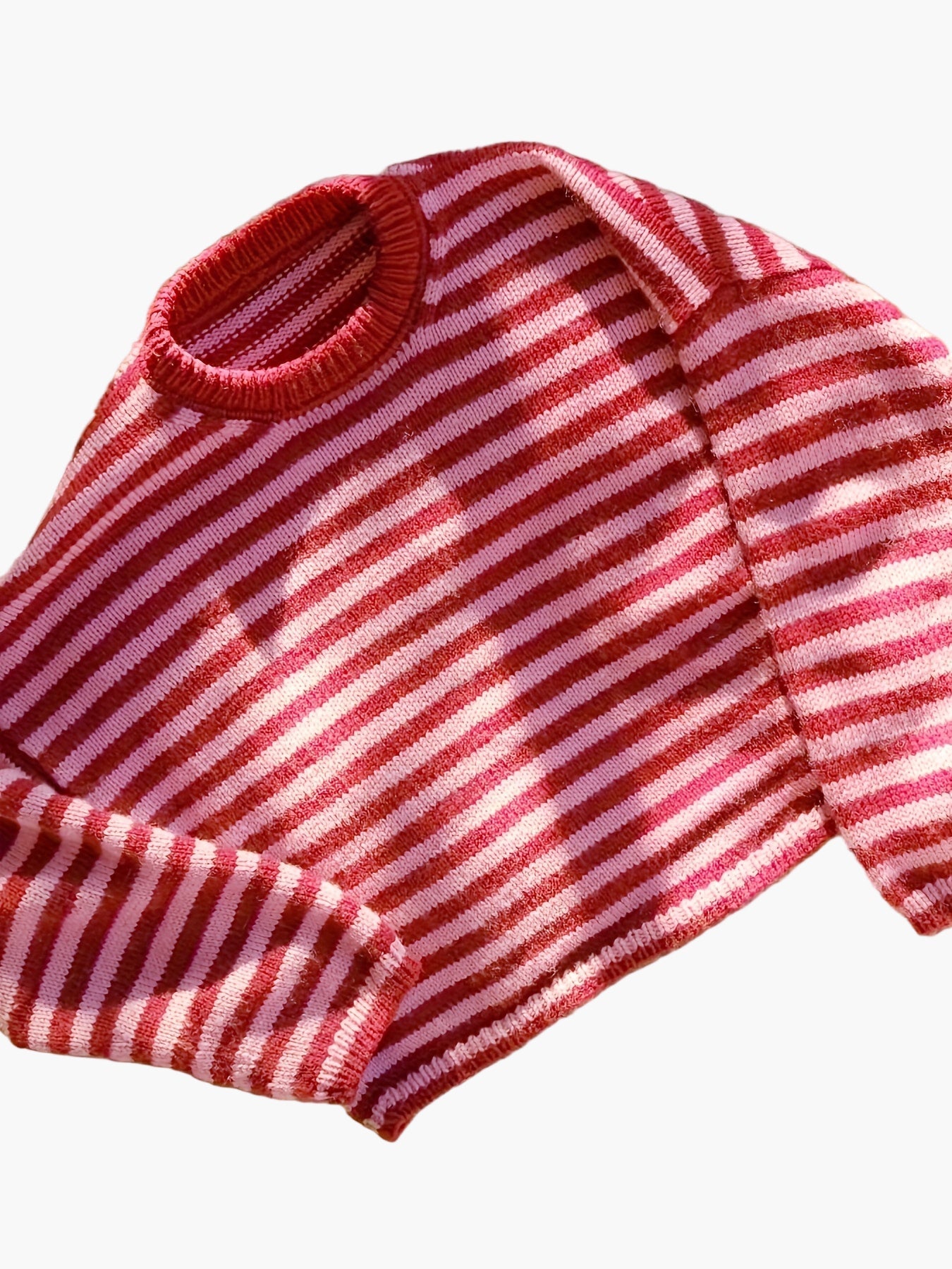 Pull à rayures style élégant pour femme - Automne/Hiver - Col rond