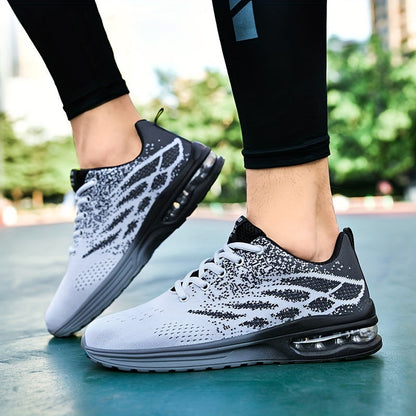 Herenmode Casual Veterschoenen Ademend Gebreide Sneakers