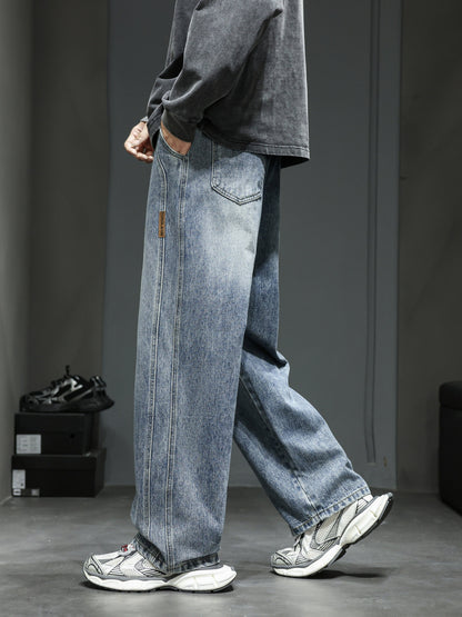 Jean large coupe ample pour homme style urbain décontracté