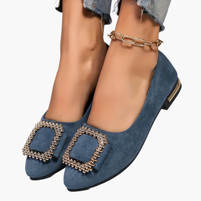 Ballerines élégantes à bout pointu pour femme avec boucle ornementale – Style chic et raffiné pour toutes occasions
