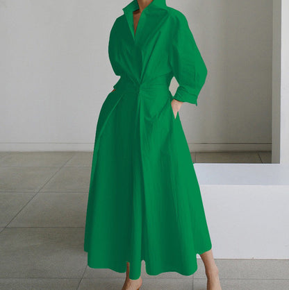 Grace – Robe à manches longues avec taille élastique